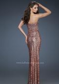Picture of: Sequined Prom Gown with Sweetheart Neckline in Brown, Style: 18278, Back Picture
