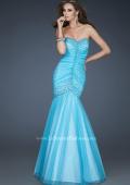 Picture of: Sweetheart Neckline Net Prom Gown with Trumpet Skirt in Blue, Style: 18286, Main Picture