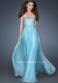 Picture of: Embellished Long Prom Dress with Sequined Bodice in Blue, Style: 18342, Detail Picture 1