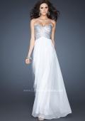 Picture of: Embellished Long Prom Dress with Sequined Bodice in White, Style: 18342, Detail Picture 3