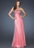 Picture of: A-line Beaded One Shoulder Prom Dress with Ruching in Pink, Style: 18379, Main Picture