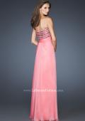 Picture of: A-line Beaded One Shoulder Prom Dress with Ruching in Pink, Style: 18379, Back Picture