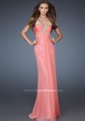 Picture of: Empire Waist Prom Dress with Sequin Design and Cut Outs in Orange, Style: 18390, Main Picture