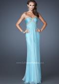 Picture of: Empire Waist Prom Dress with Sequin Design and Cut Outs in Blue, Style: 18390, Detail Picture 1