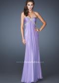 Picture of: Empire Waist Prom Dress with Sequin Design and Cut Outs in Purple, Style: 18390, Detail Picture 3
