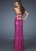 Picture of: Sequin Prom Gown Gathered Sweetheart Neckline in Pink, Style: 18414, Main Picture