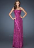 Picture of: Sequin Prom Gown Gathered Sweetheart Neckline in Pink, Style: 18414, Detail Picture 1