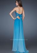 Picture of: Chiffon Prom Dress with Back Bow Detailing in Blue, Style: 18415, Back Picture