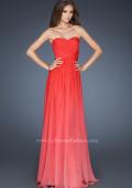 Picture of: Chiffon Prom Dress with Back Bow Detailing in Orange, Style: 18415, Detail Picture 1