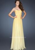 Picture of: Chiffon Prom Dress with Back Bow Detailing in Yellow, Style: 18415, Detail Picture 2