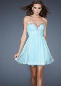 Picture of: Fun Cocktail Dress with Empire Waist and Rhinestones in Blue, Style: 18434, Main Picture