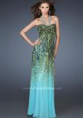Picture of: Chiffon Dress with Ombre Animal Print and Strappy Back in Print, Style: 18436, Main Picture