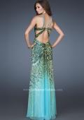 Picture of: Chiffon Dress with Ombre Animal Print and Strappy Back in Print, Style: 18436, Back Picture