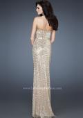 Picture of: Elegant Halter Top Sequined Long Prom Dress in Gold, Style: 18446, Back Picture