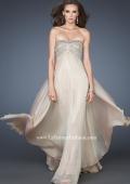 Picture of: Empire Waist Chiffon Prom Dress with Sequins and Beads in Nude, Style: 18447, Main Picture