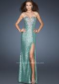 Picture of: Sexy Sequin Dress with Slit and Plunging Neckline in Green, Style: 18456, Main Picture