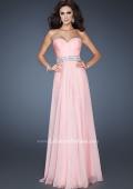 Picture of: Sweetheart Neckline Chiffon Gown with Rhinestone Belt in Pink, Style: 18471, Detail Picture 1