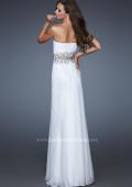Picture of: A-line Long Prom Dress with Iridescent Stones in White, Style: 18482, Back Picture