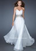 Picture of: A-line Long Prom Dress with Iridescent Stones in White, Style: 18482, Detail Picture 1
