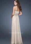Picture of: Elegant Prom Gown with Beaded and Rhinestone Waist in Nude, Style: 18485, Back Picture
