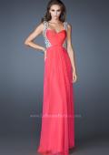 Picture of: Sophisticated Dress with Criss Cross Bodice and Rhinestones in Pink, Style: 18487, Main Picture
