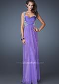 Picture of: Sophisticated Dress with Criss Cross Bodice and Rhinestones in Purple, Style: 18487, Detail Picture 3