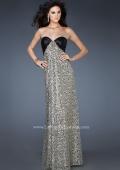 Picture of: Empire Waist Gown with Black Sequin Bodice in Gold, Style: 18491, Main Picture