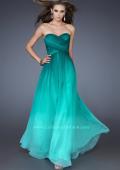 Picture of: Strapless Long Chiffon Dress with Ombre Print in Green, Style: 18497, Main Picture