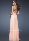 Picture of: A-line Prom Dress with Beaded Bodice and Empire Waist in Orange, Style: 18518, Back Picture