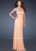 Picture of: Sweetheart Neckline Chiffon Prom Dress with Beaded Straps in Orange, Style: 18519, Detail Picture 2