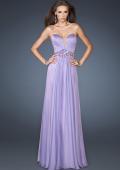 Picture of: Beaded One Shoulder A-line Long Prom Dress in Purple, Style: 18533, Main Picture