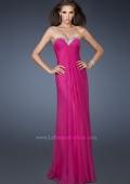 Picture of: Beaded Neckline Long Chiffon Prom Dress in Pink, Style: 18543, Main Picture