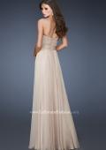 Picture of: Sweetheart Chiffon Prom Dress with Multi Colored Stones in Nude, Style: 18551, Back Picture