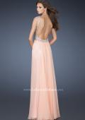 Picture of: V Neckline Sleeveless Prom Dress with Pleating in Orange, Style: 18553, Back Picture