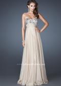 Picture of: Empire Waist Chiffon Prom Dress with Embellished Bodice in Nude, Style: 18561, Detail Picture 3