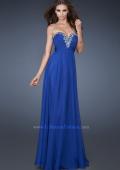 Picture of: Long Chiffon Prom Dress with Center Front Ruching in Blue, Style: 18563, Main Picture