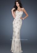Picture of: Sequined Prom Gown with Iridescent Stone Detailing in Ivory, Style: 18583, Main Picture