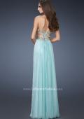 Picture of: Stone Embellished Prom Dress with Sequins and Cut Outs in Blue, Style: 18602, Back Picture