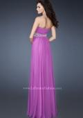 Picture of: Classic Chiffon Prom Dress with Beaded Neckline and Waist in Purple, Style: 18611, Back Picture