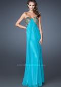 Picture of: Strapless Sweetheart Prom Dress with Front Slit and Beads in Blue, Style: 18617, Detail Picture 2