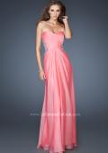 Picture of: Strapless Chiffon Dress with Cut Outs and Beaded Trim in Pink, Style: 18619, Main Picture