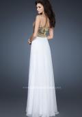 Picture of: Beaded Bodice Long Prom Dress with Sweetheart Neck in White, Style: 18626, Back Picture