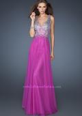 Picture of: V Neck Long Prom Dress with Fully Embellished Bodice in Purple, Style: 18631, Main Picture