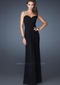 Picture of: Sequined One Shoulder Gown with Sweetheart Neckline in Black, Style: 18698, Main Picture