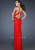 Picture of: Sequined One Shoulder Gown with Sweetheart Neckline in Red, Style: 18698, Back Picture