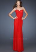 Picture of: Sequined One Shoulder Gown with Sweetheart Neckline in Red, Style: 18698, Detail Picture 1