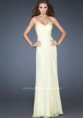 Picture of: Empire Waist Prom Gown with Beaded Neckline in Yellow, Style: 18705, Main Picture