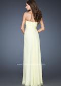 Picture of: Empire Waist Prom Gown with Beaded Neckline in Yellow, Style: 18705, Back Picture