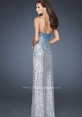 Picture of: Fully Sequined Ombre Prom Dress with Beading in Silver, Style: 18709, Back Picture