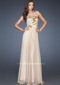Picture of: Beaded Bodice Long Prom Dress with Open Back in Nude, Style: 18743, Main Picture